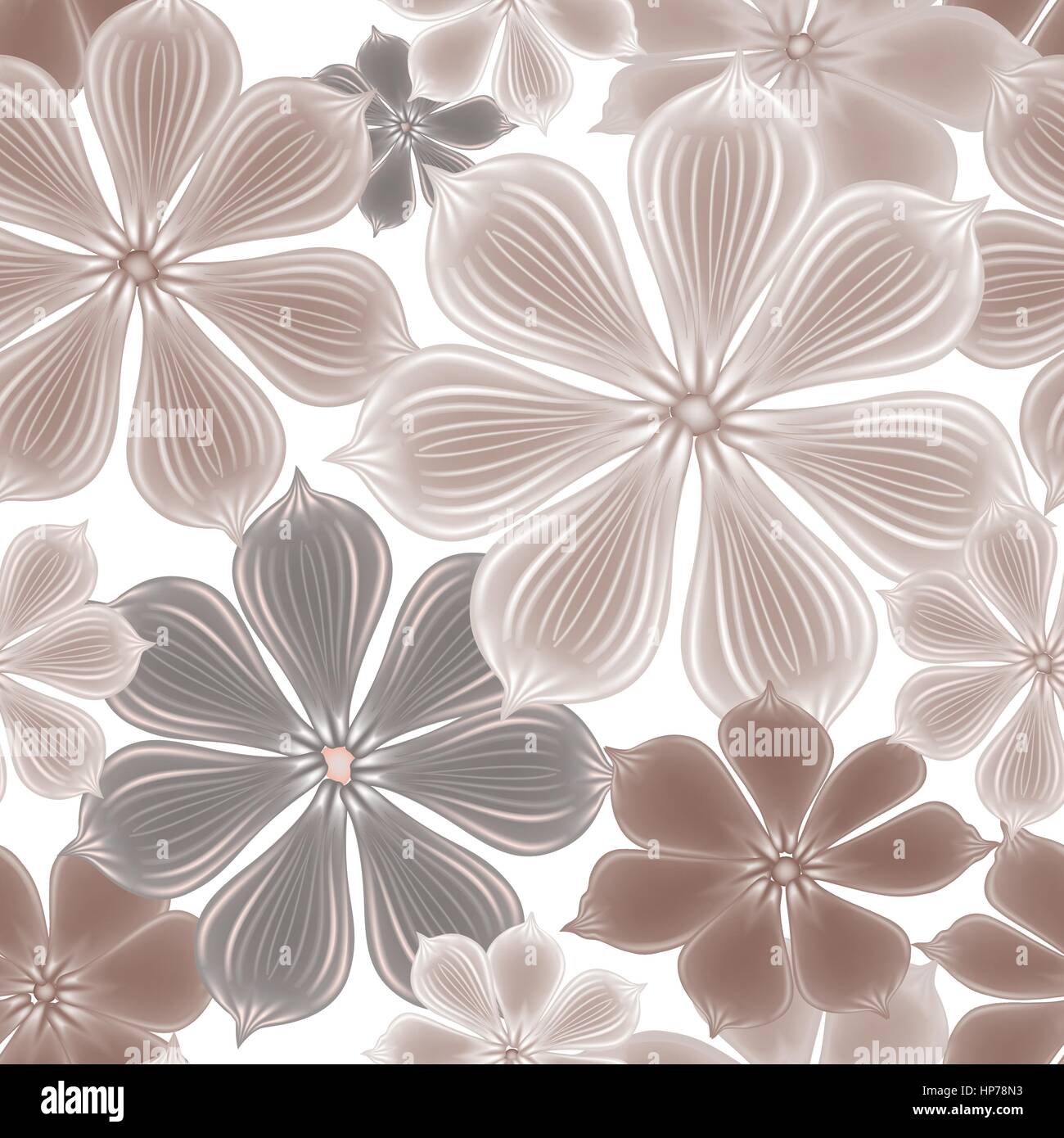 Floral pattern. Flower seamless background. Flourish ornamental garden Stock Vector