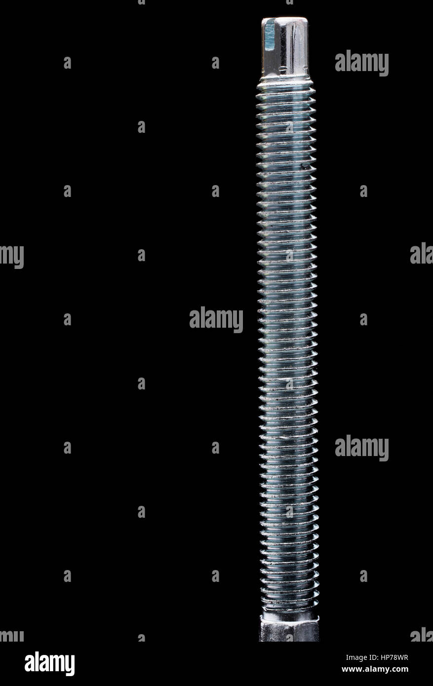 Scrrew Thread Screw thread on black background Stock Photo - Alamy