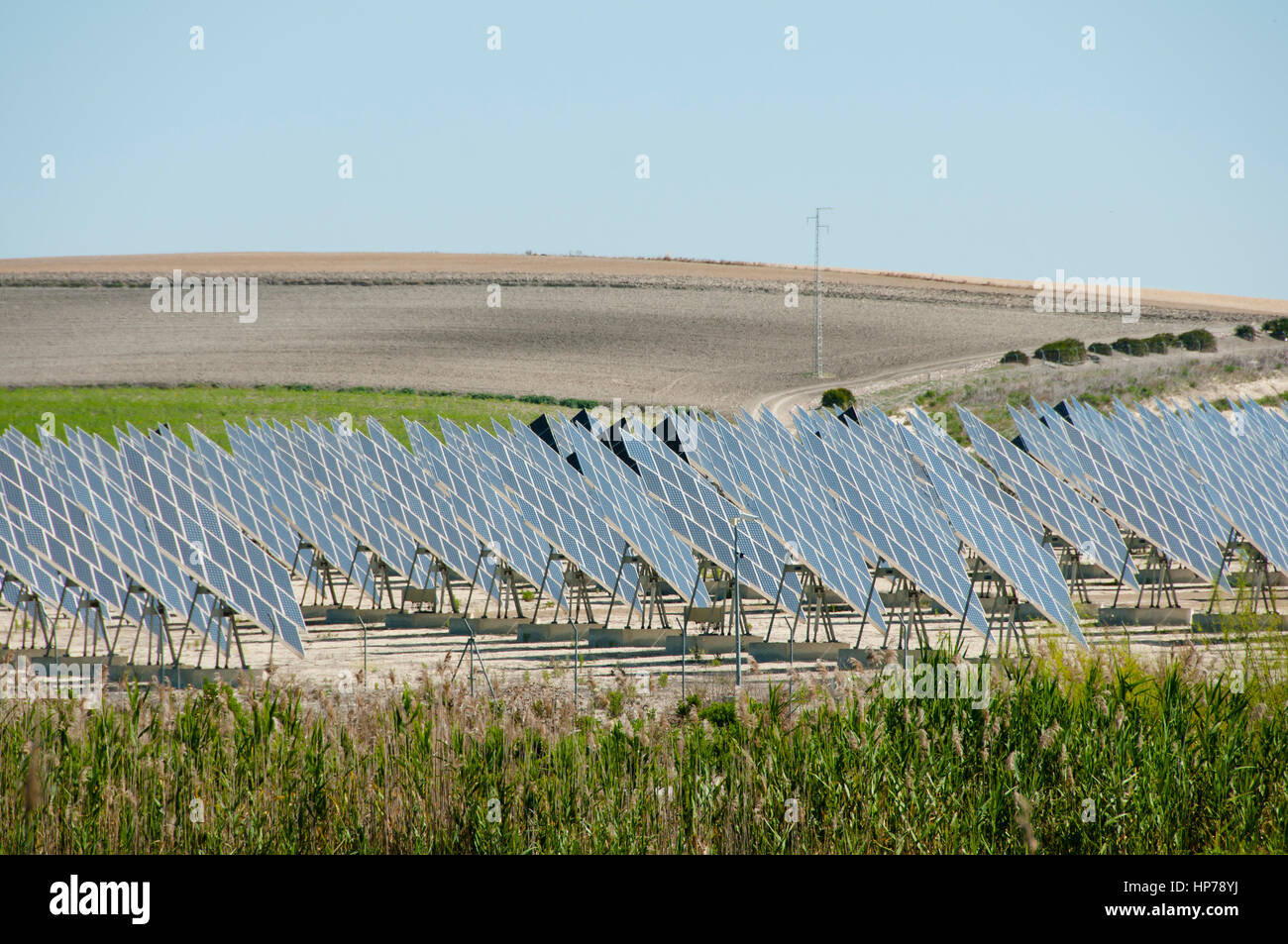 Solar Panels Spain Stock Photo Alamy