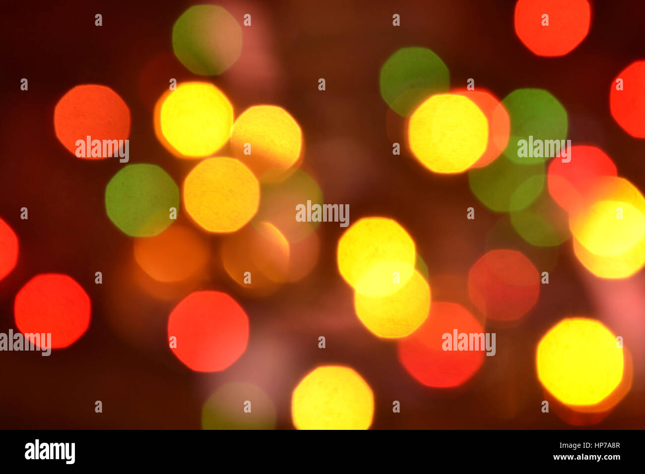 Orange and red bokeh. The background with boke. Abstract texture. Color circles. Stock Photo