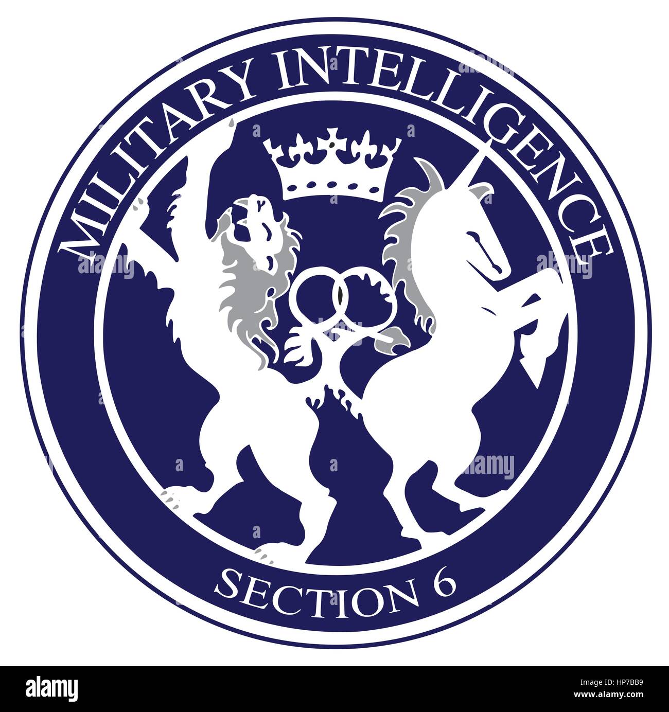 The logo of the British Military Intelligence division 6 Stock Vector