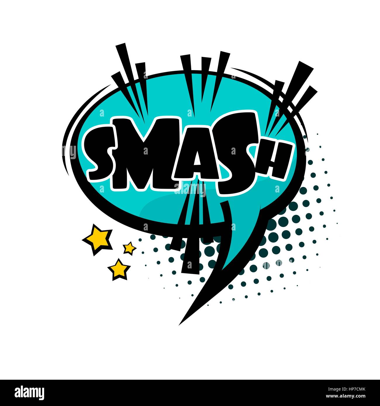 Comics book balloon. Lettering smash, crash, bang. Bubble icon