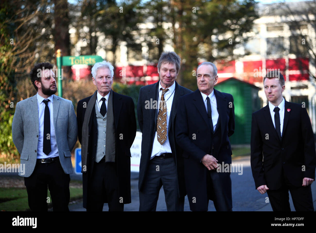 The funeral of Status Quo guitarist Rick Parfitt at Woking Crematorium