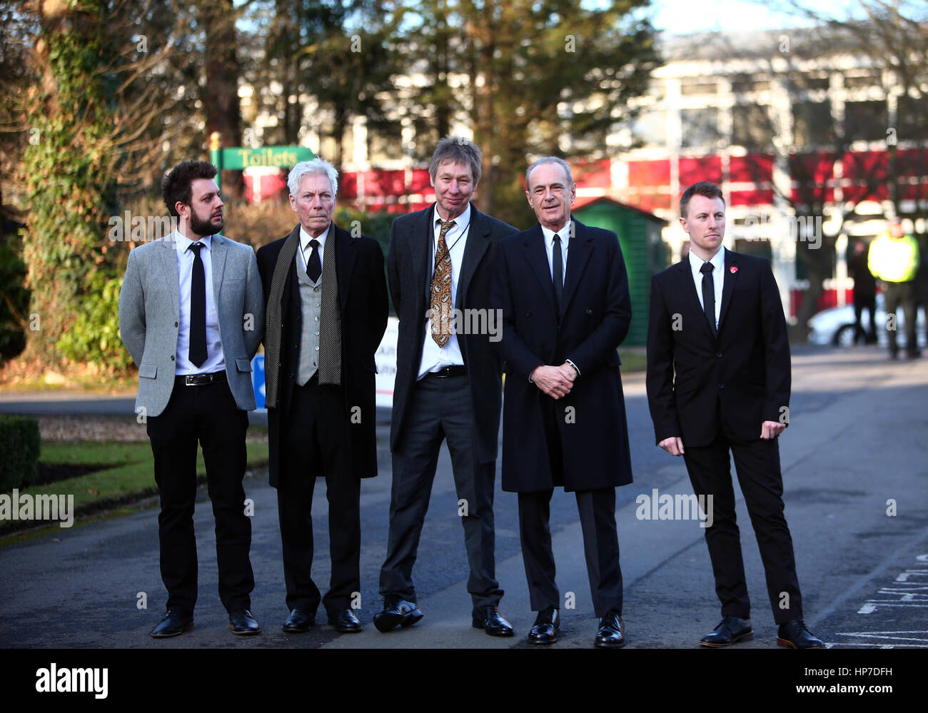 The funeral of Status Quo guitarist Rick Parfitt at Woking Crematorium