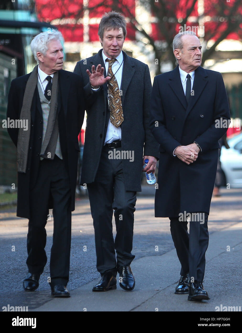 The funeral of Status Quo guitarist Rick Parfitt at Woking Crematorium