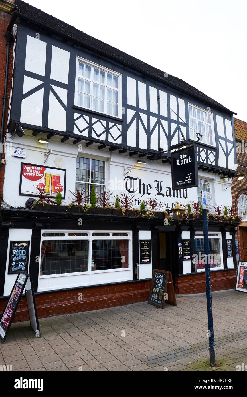 The Lamb Public House, Market Street, AshbyDeLaZouch, UK Stock Photo