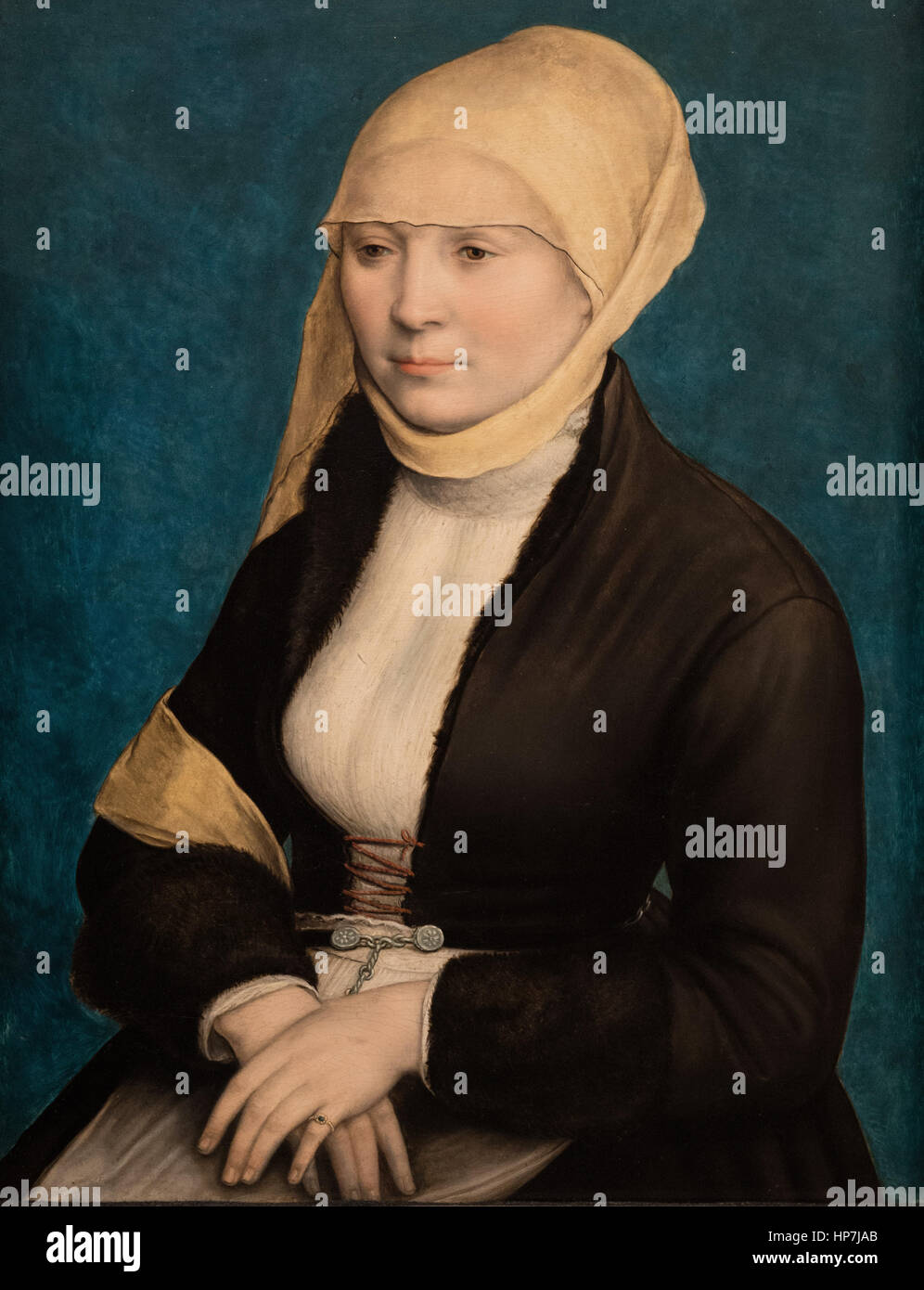 Hans Holbein II Portrait of a Woman from Southtern Germany 1530 - Mauritshuis Museum The Hague Stock Photo