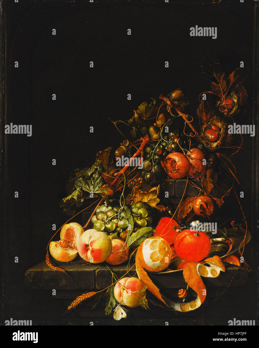 Cornelis de Heem Fruit Still Life Mauritshuis Museum The Hague Stock