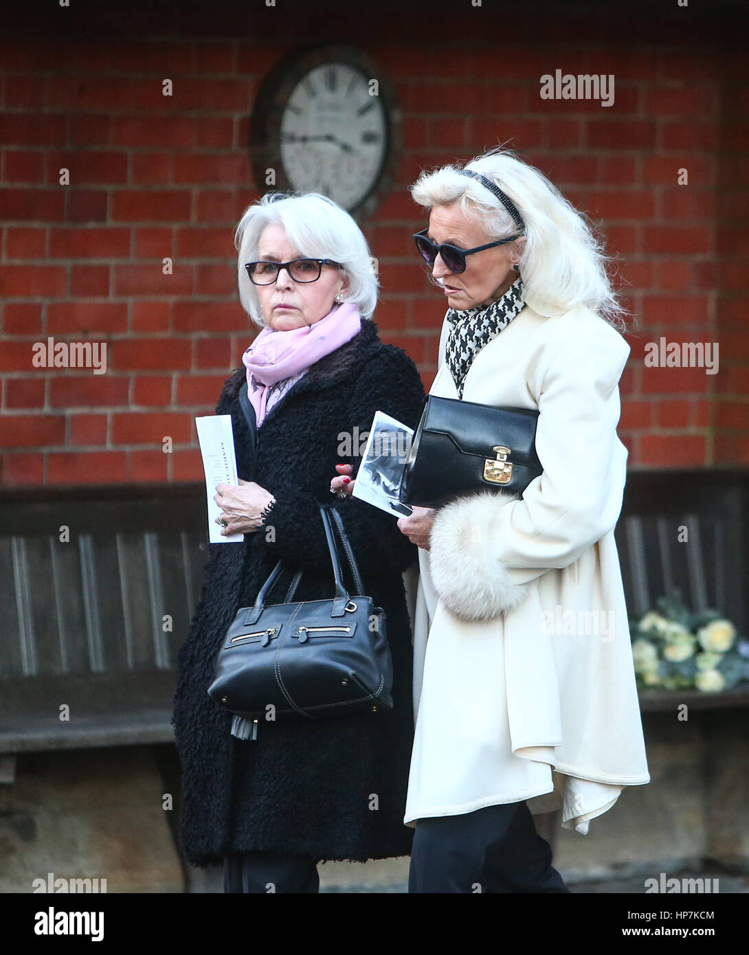 The funeral of Status Quo guitarist Rick Parfitt at Woking Crematorium