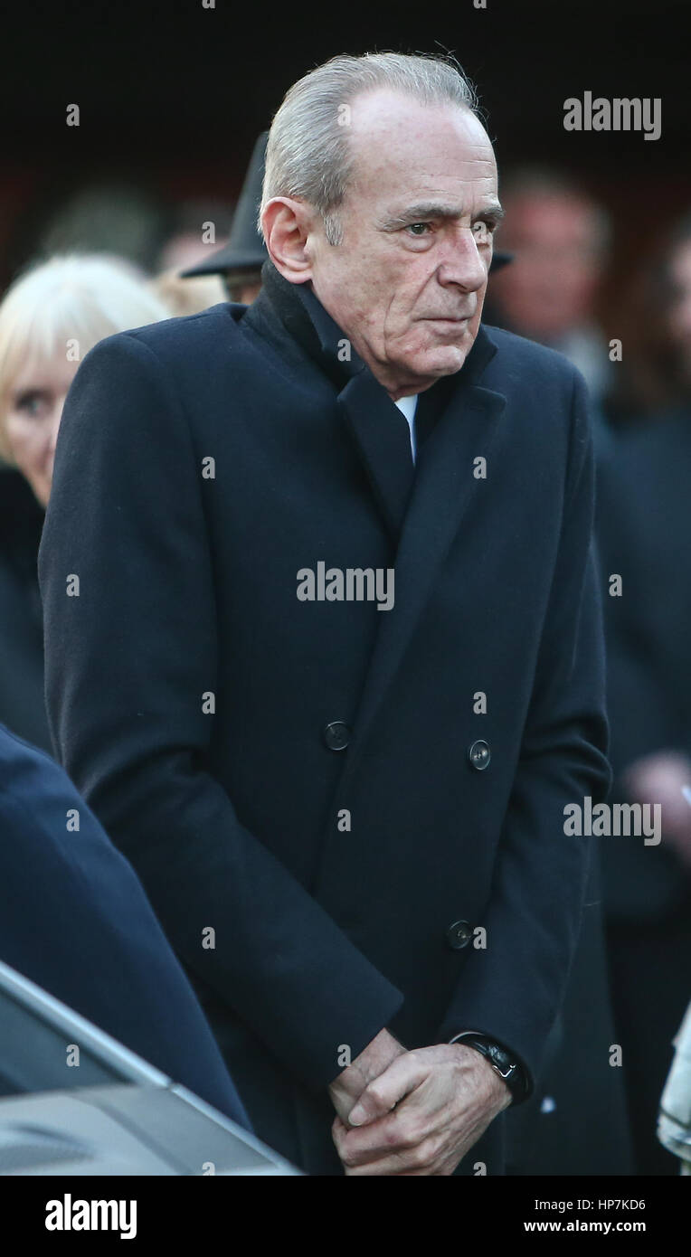 The funeral of Status Quo guitarist Rick Parfitt at Woking Crematorium