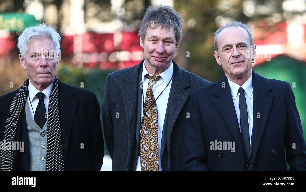 The funeral of Status Quo guitarist Rick Parfitt at Woking Crematorium