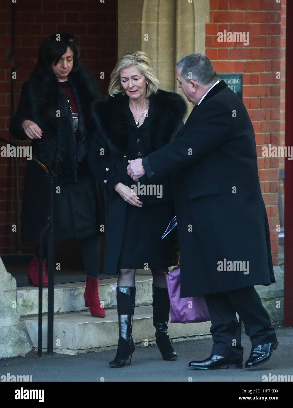 The funeral of Status Quo guitarist Rick Parfitt at Woking Crematorium ...