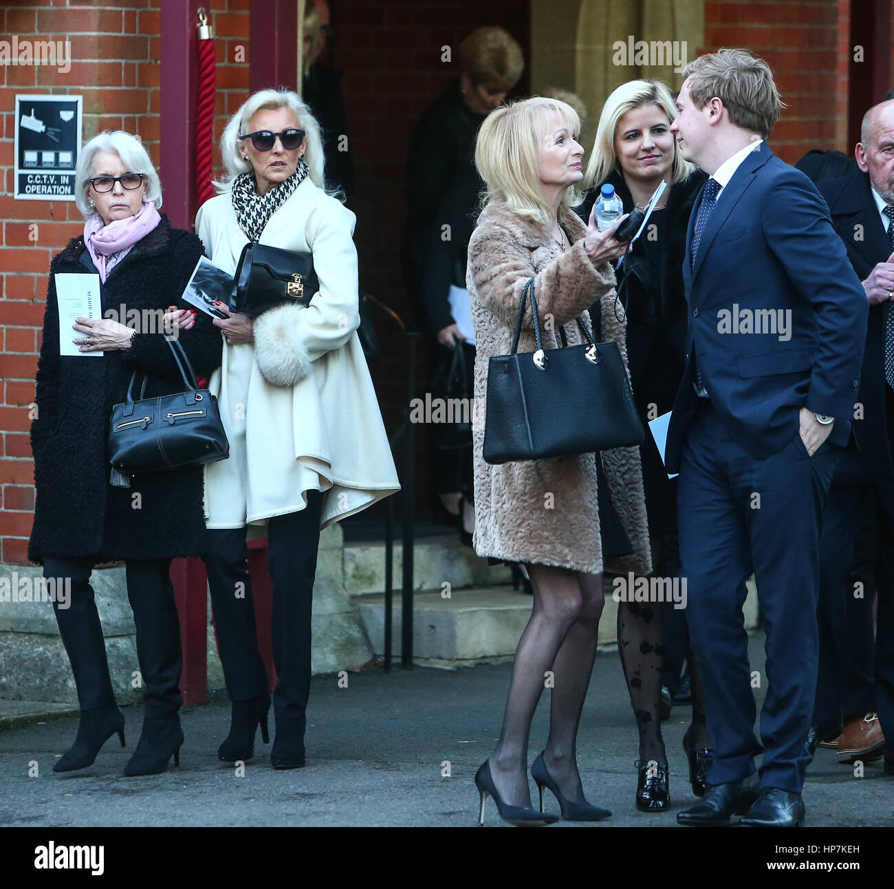 The funeral of Status Quo guitarist Rick Parfitt at Woking Crematorium
