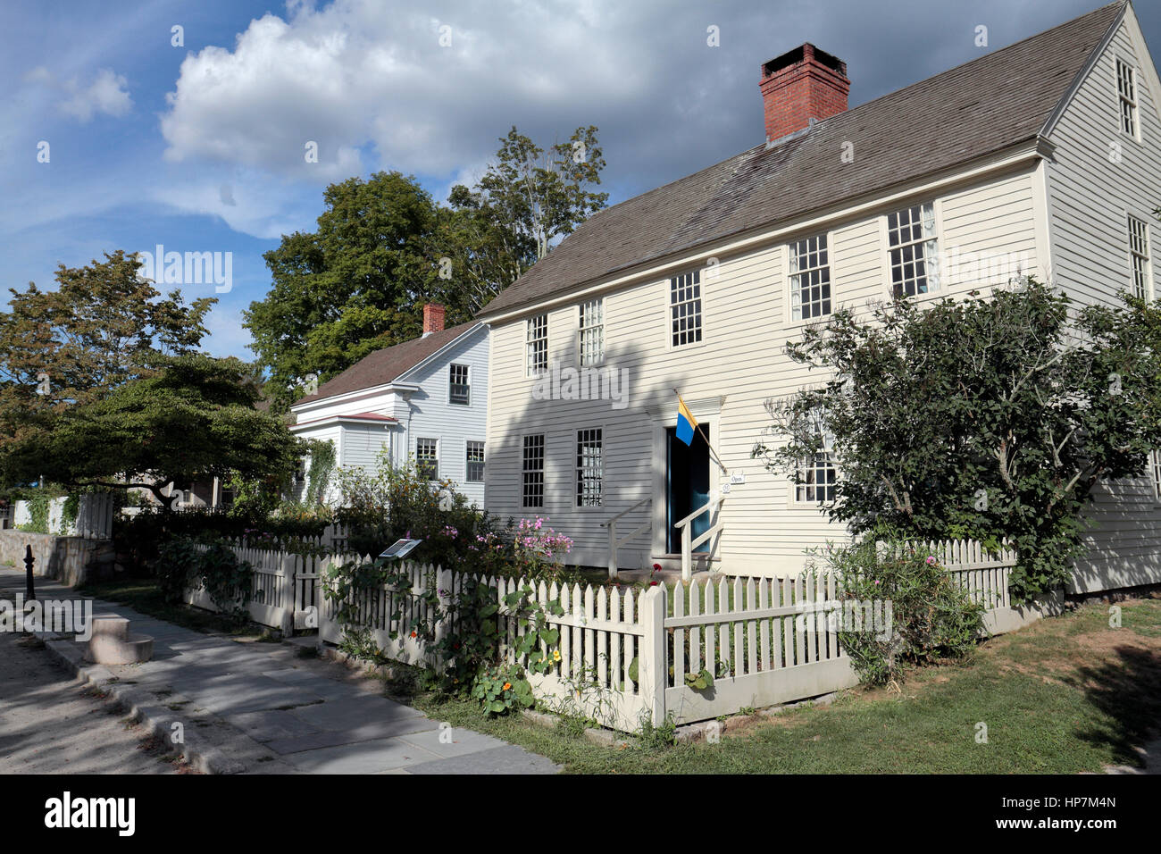 Buckingham-Hall House in Mystic Seaport in Mystic, Connecticut, United States. Stock Photo