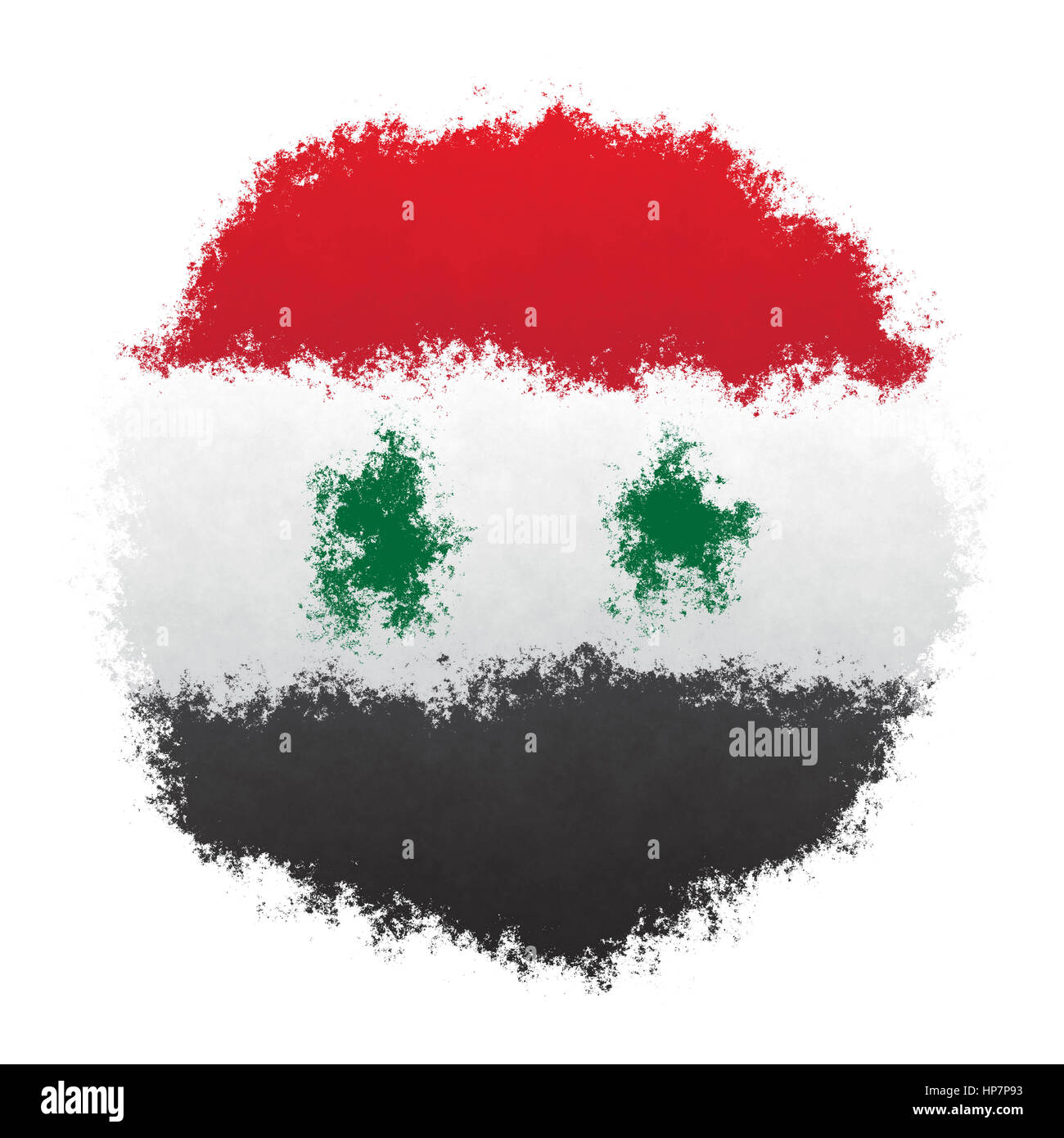 Color spray stylized flag of Syria on white background Stock Photo