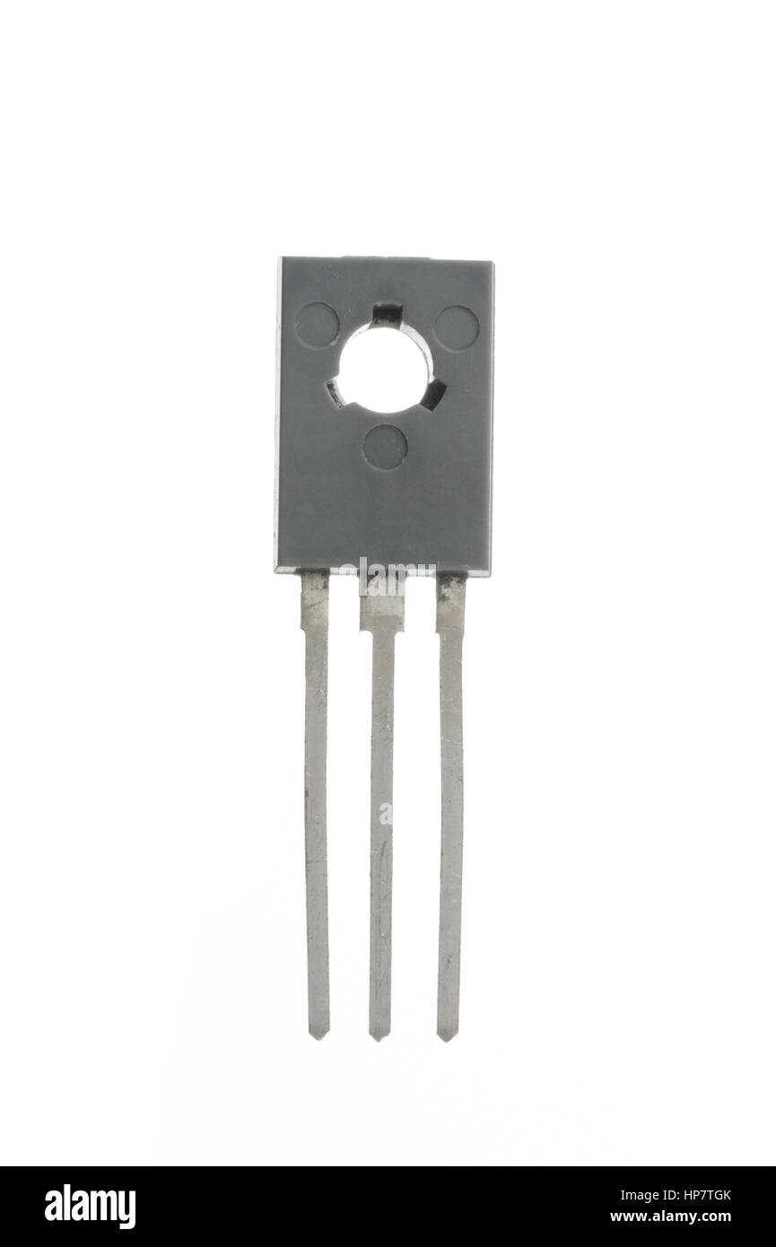 Closeup detail of transistor on white background Stock Photo Alamy