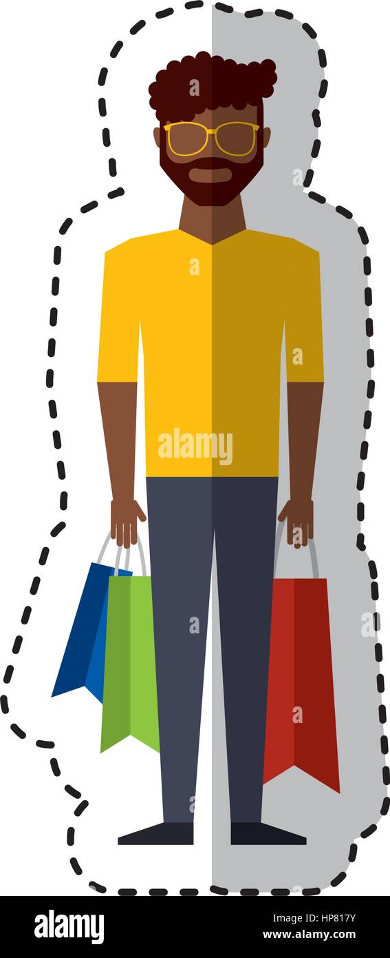 Handsome man retail store Stock Vector Images - Alamy