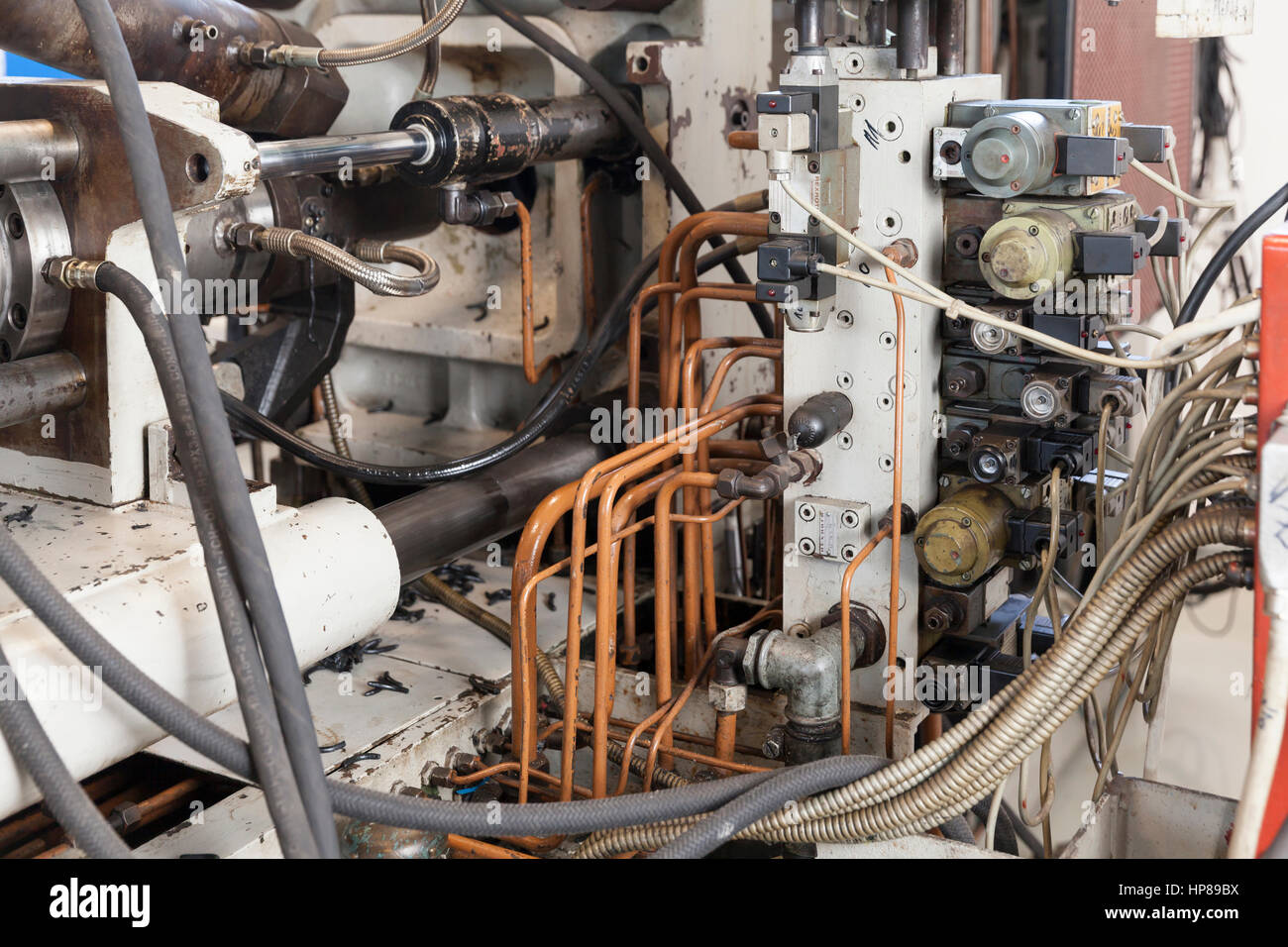part of industrial machine for molding Stock Photo Alamy