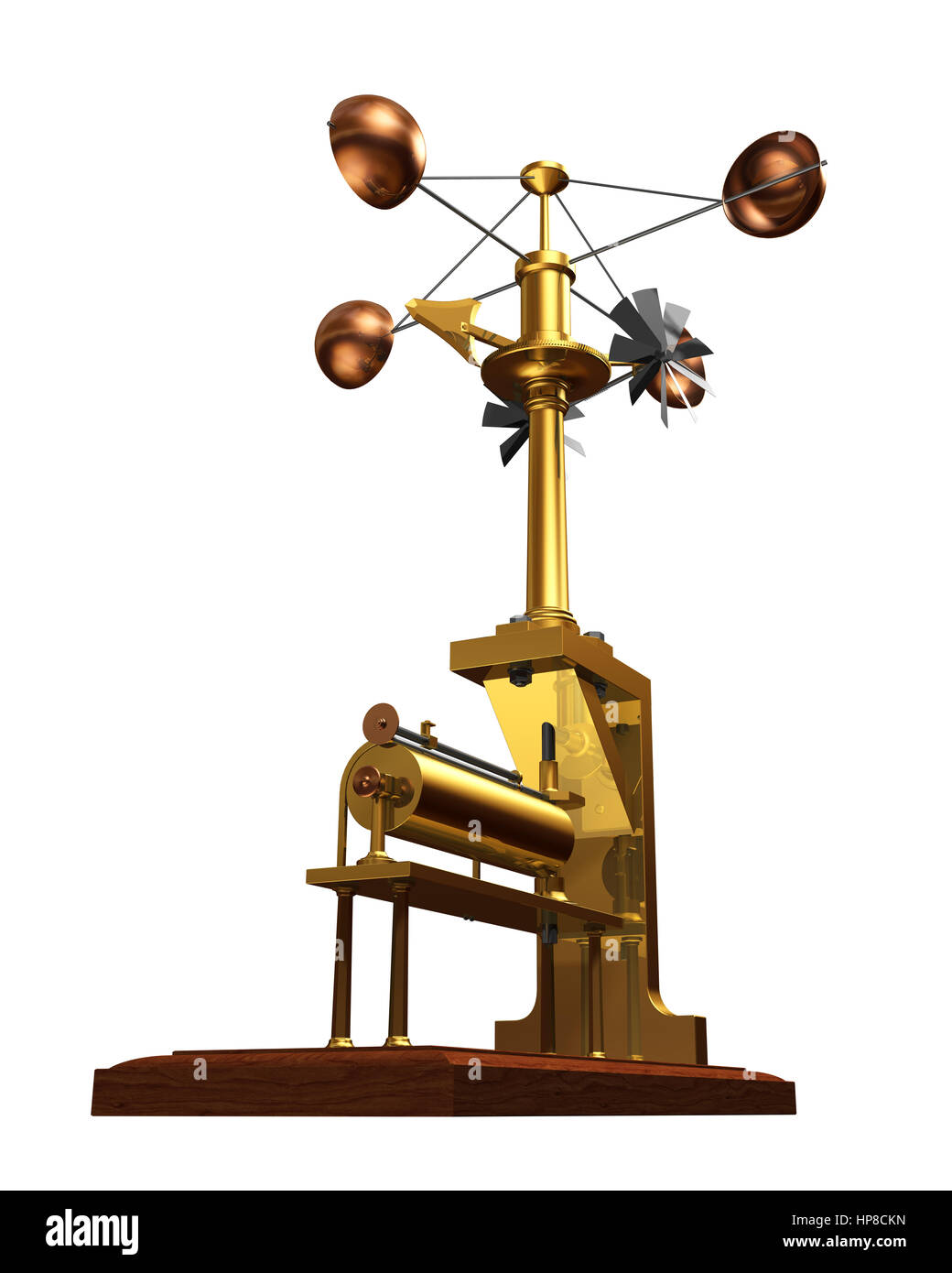 Antique Anemometer On White Background. 3D Illustration Stock Photo Alamy