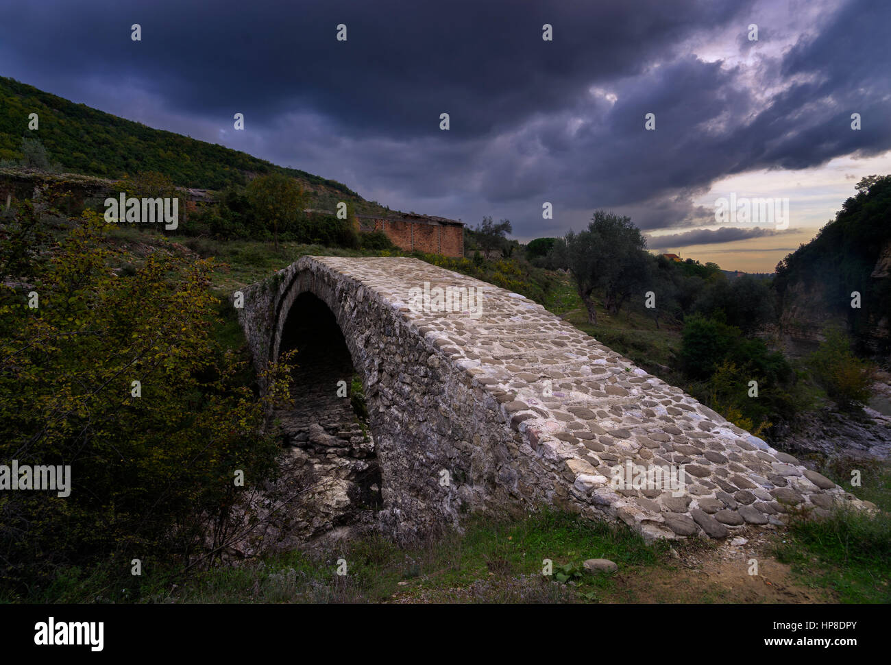 Ura E Brarit, Ottoman Bridge Stock Photo
