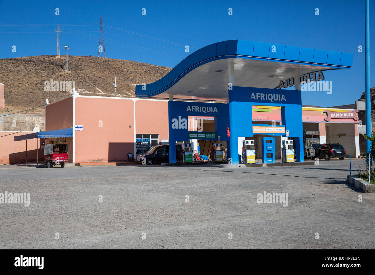 Draa River Valley, Morocco. Modern Gas Station Stock Photo Alamy