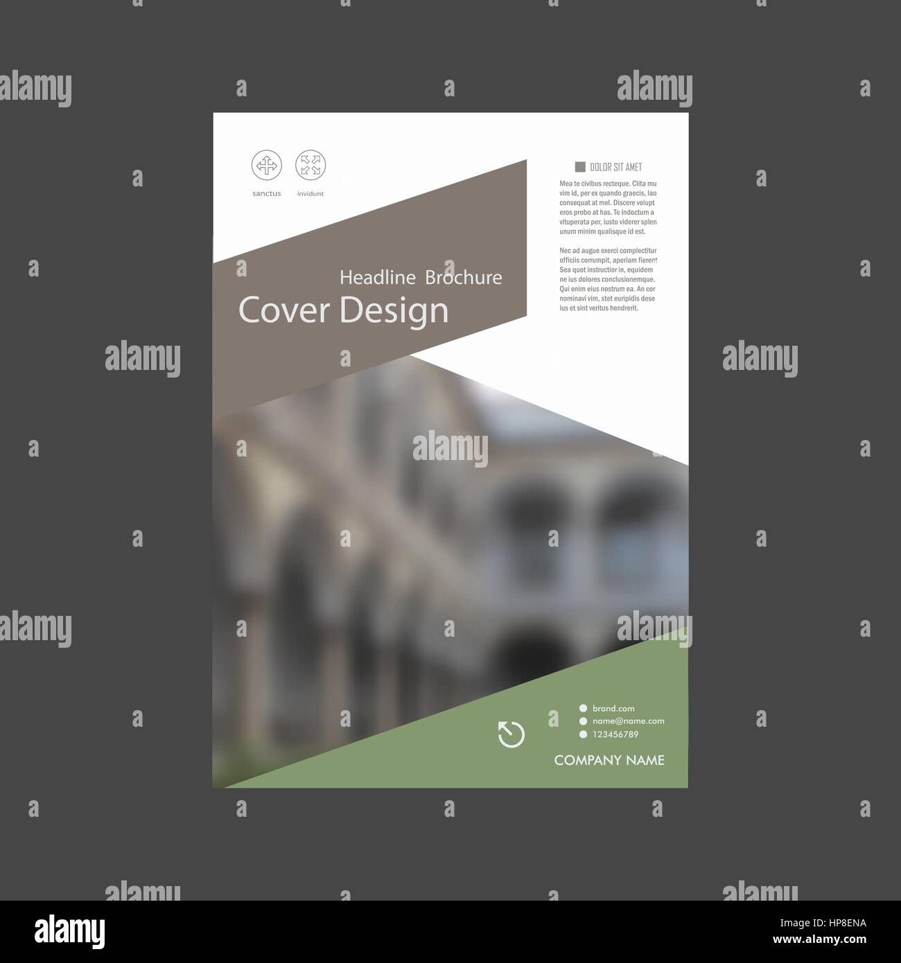 Annual report brochure vector design template vector, Leaflet cover ...