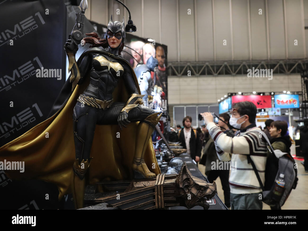 Chiba, Japan. 19th Feb, 2017. Japan's toy maker Prime1Studio displays figure of Batwoman at the Wonder Festival 2017 Winter in Chiba, suburban Tokyo on Sunday, February 19, 2017. Tens of thousands people visited one-day garage kits and plastic -models trade show hosted by Osaka based toy maker Kaiyodo. Credit: Yoshio Tsunoda/AFLO/Alamy Live News Stock Photo
