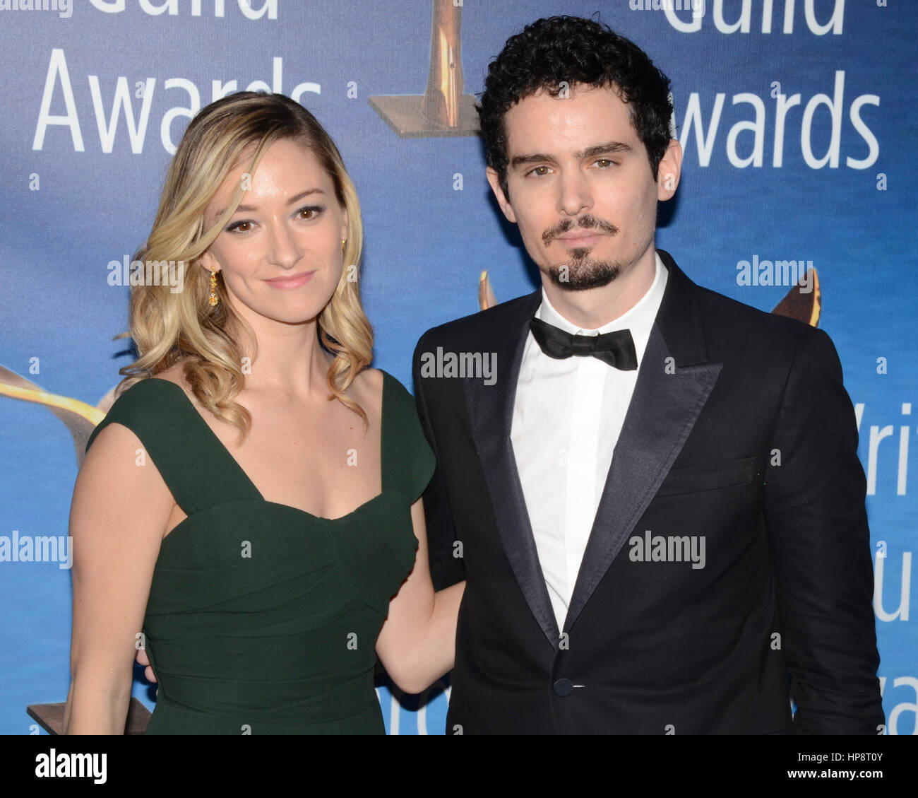 Beverly Hills, USA. 19th Feb, 2017. Damien Chazzell and Olivia Hamilton attend the 2017 Writers Guild Awards L.A. Ceremony at The Beverly Hilton Hotel in Beverly Hills, California on February 19, 2017. Credit: The Photo Access/Alamy Live News Stock Photo