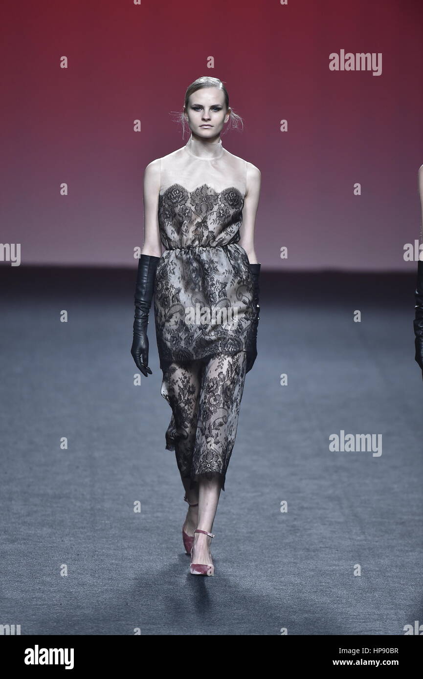 A model wears at collection runway a creation from The 2nd Skin Co ...