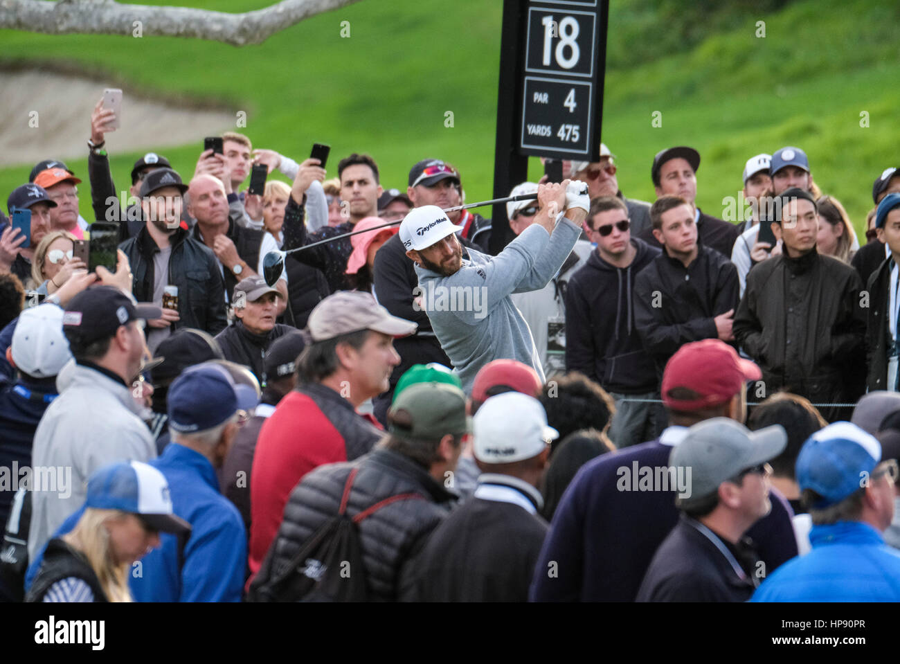 Los Angeles, USA. 19th Feb, 2017. Dustin Johnson of the United States
