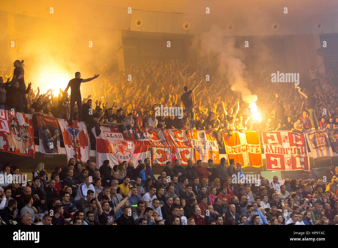 Fans of Crvena Zvezda editorial stock image. Image of reception - 22604269