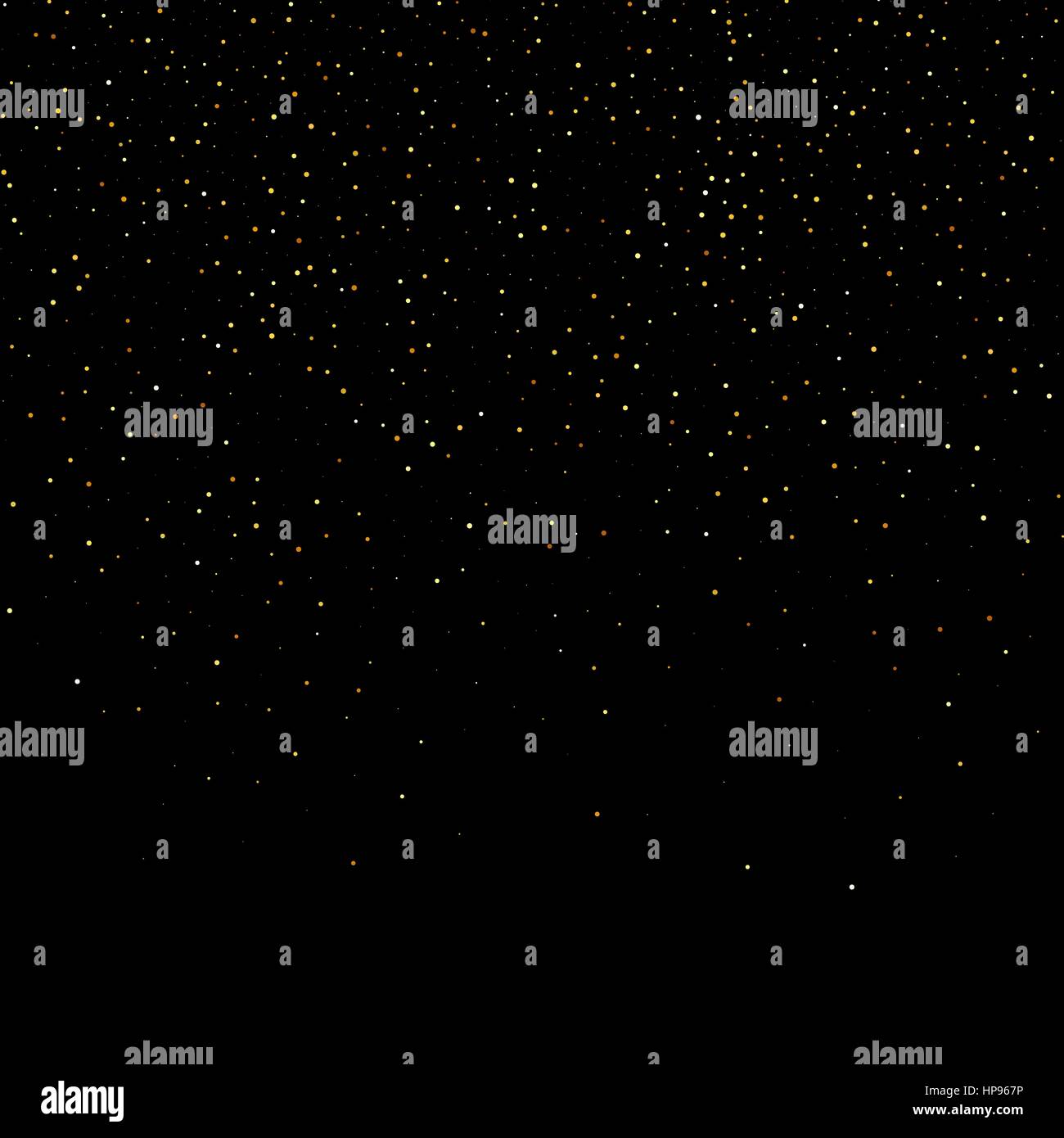 Vector gold dust glitter star wave fireworks abstract black background ...