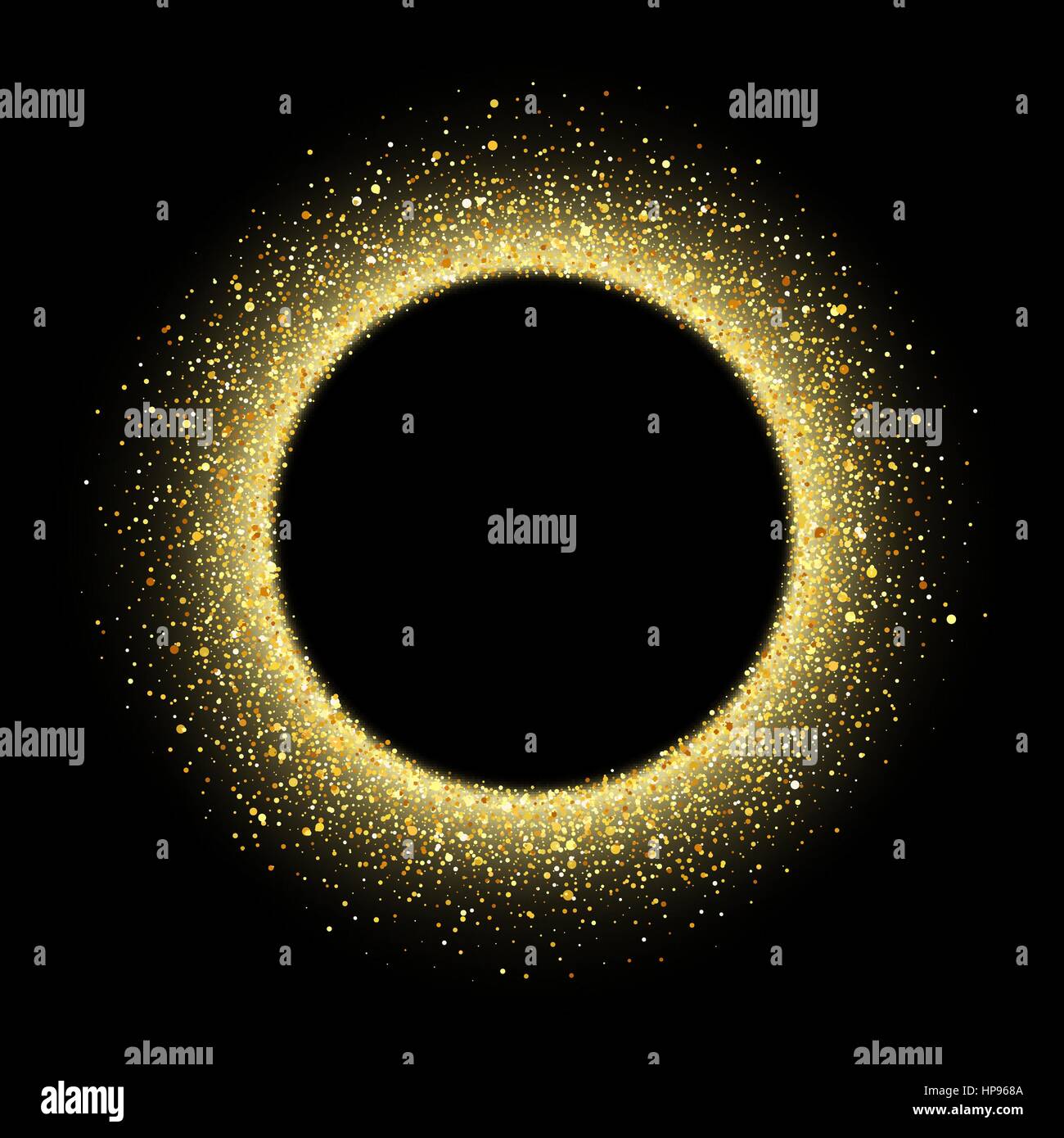 Vector gold glitter wave abstract background, golden sparkles on black ...