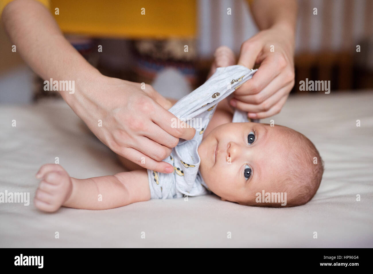 dressing a baby