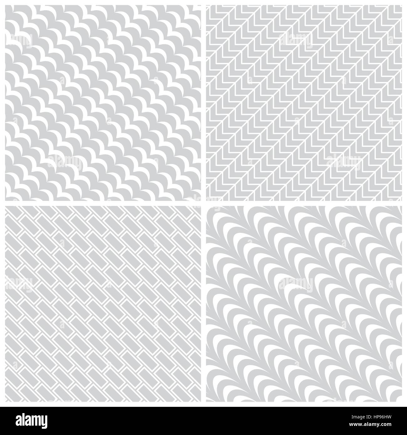 Seamless pattern. Collection of four simple classic textures. Regularly ...