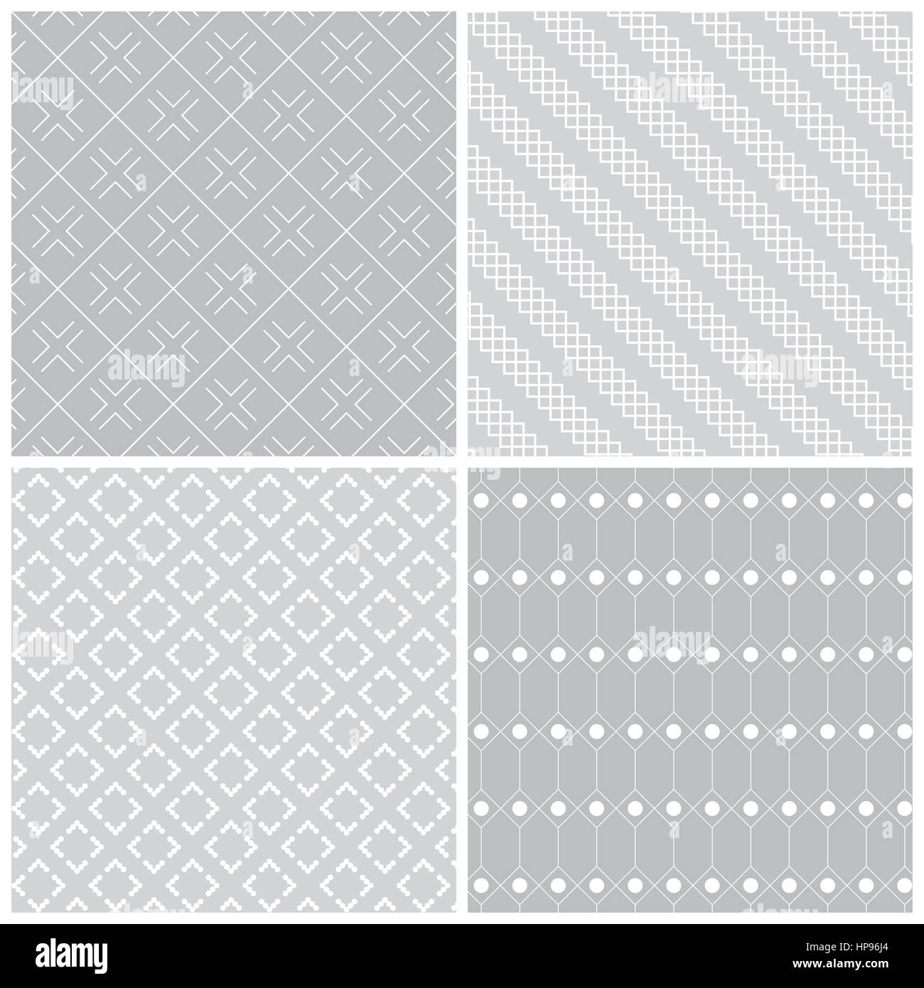 Seamless pattern. Collection of four stylish textures. Regularly ...