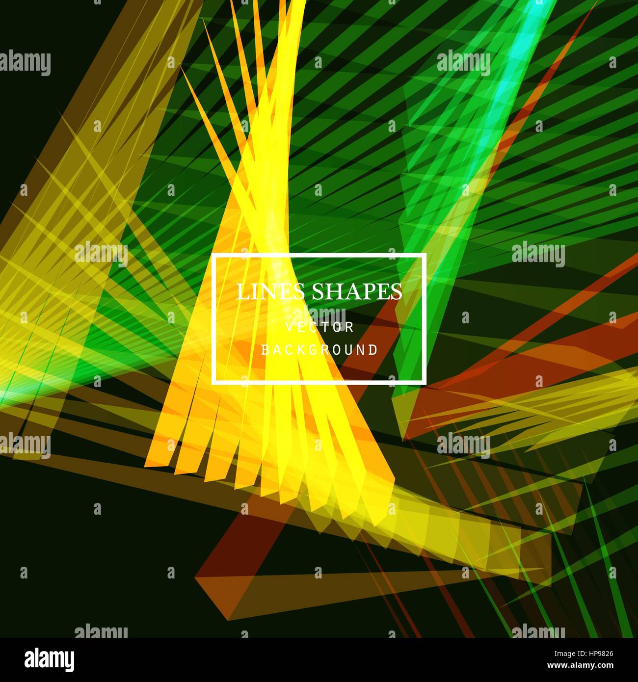 Modern technology striped abstract background vector. Green yellow ...