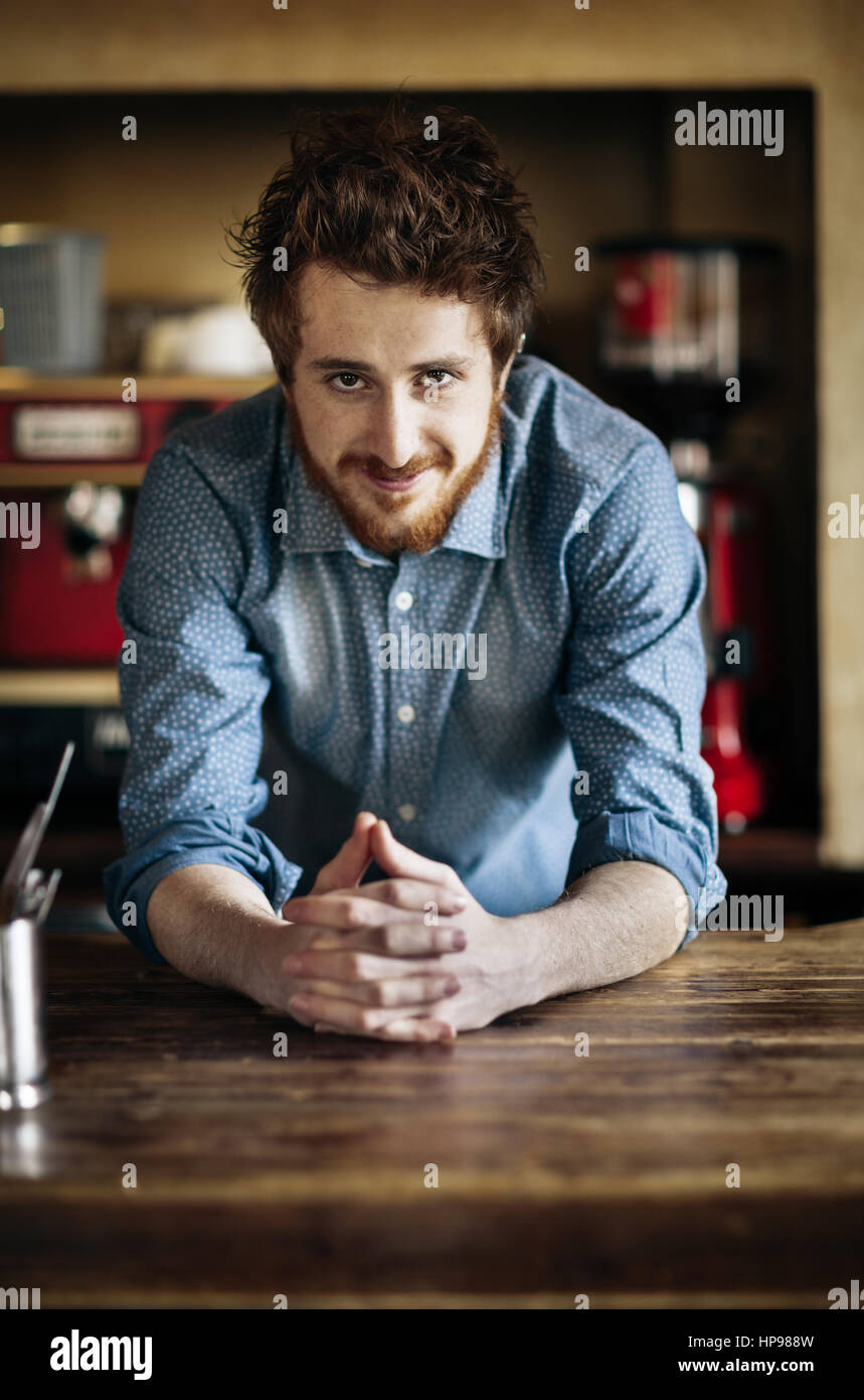 Bartender Leaning On Counter High Resolution Stock Photography and ...