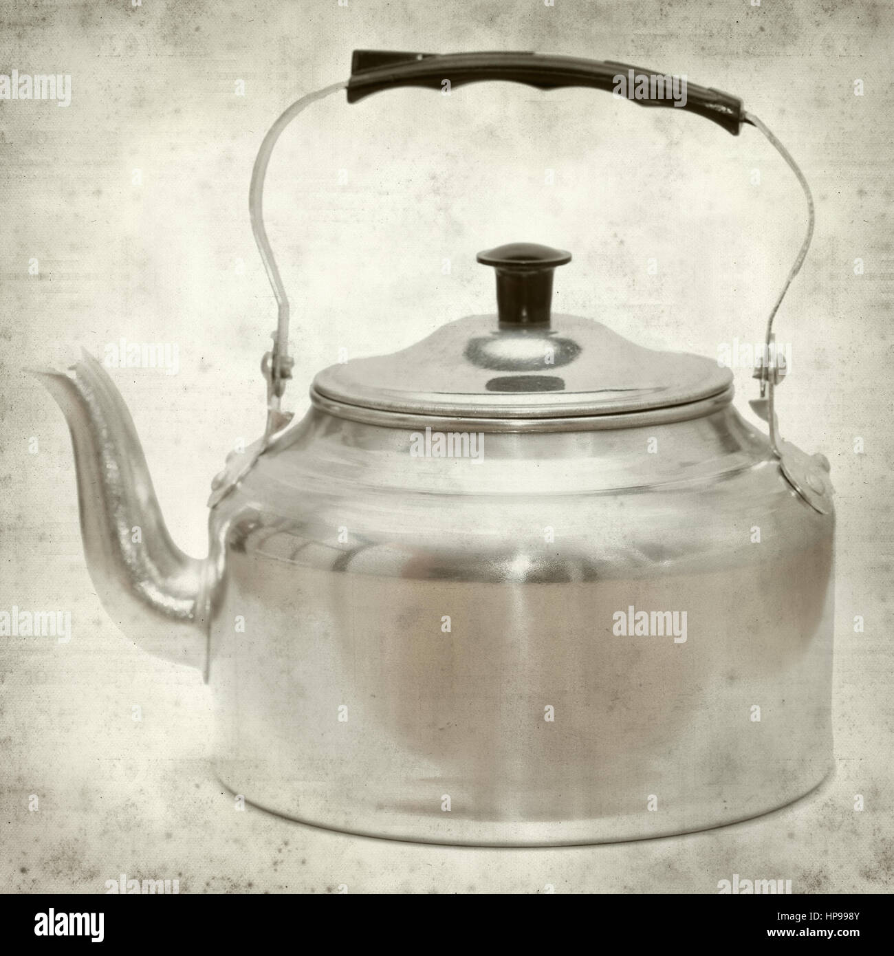 Ancient tea kettle on campfire Stock Photo - Alamy