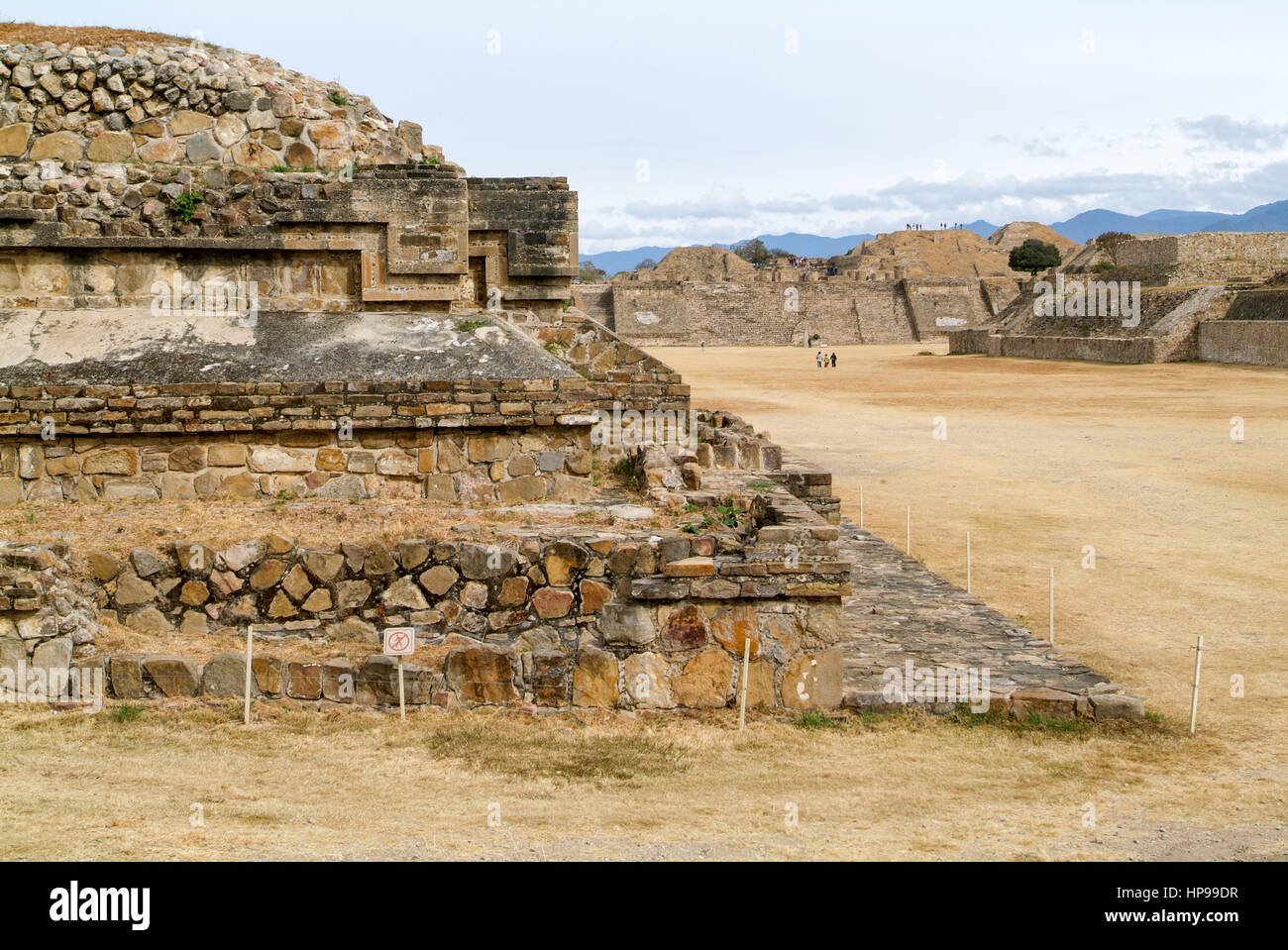 Mayan city ruins in Monte Alban near Oaxaca city on Mexico, UNESCO