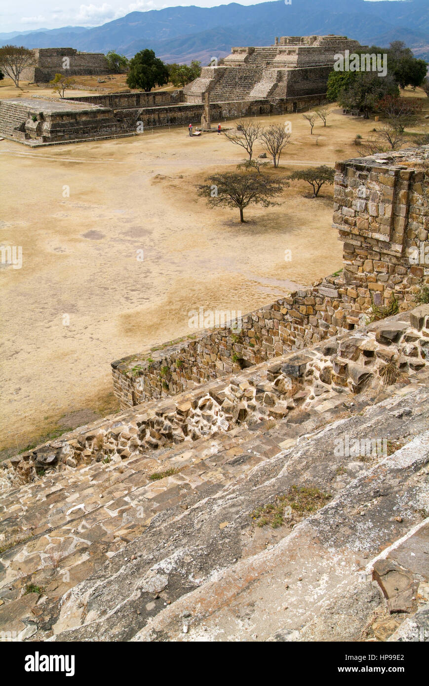 Mayan city ruins in Monte Alban near Oaxaca city on Mexico, UNESCO