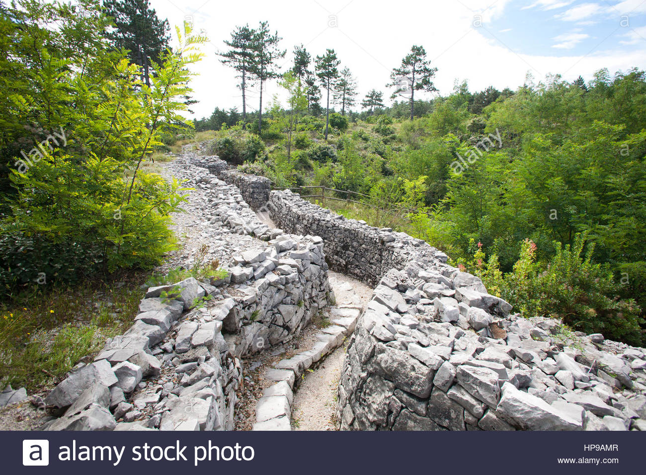 Trincea Of The Brestovec Mountain Area Of San Martino Del Carso Village Sagrado Italy Stock Photo Alamy