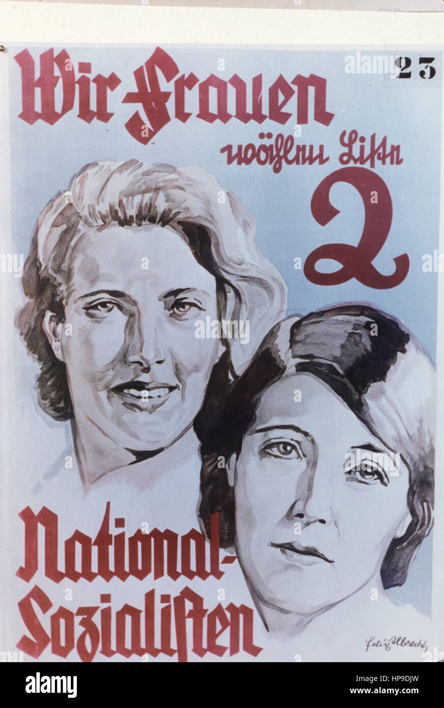 women to vote,Reichstag election,National Socialist Germany in 1932 Stock Photo