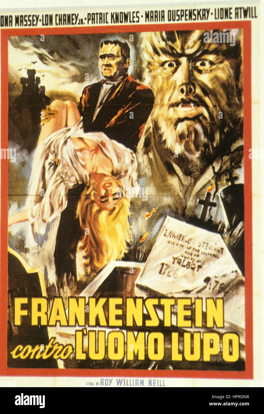 Frankenstein Meets the Wolf Man,1943 Stock Photo
