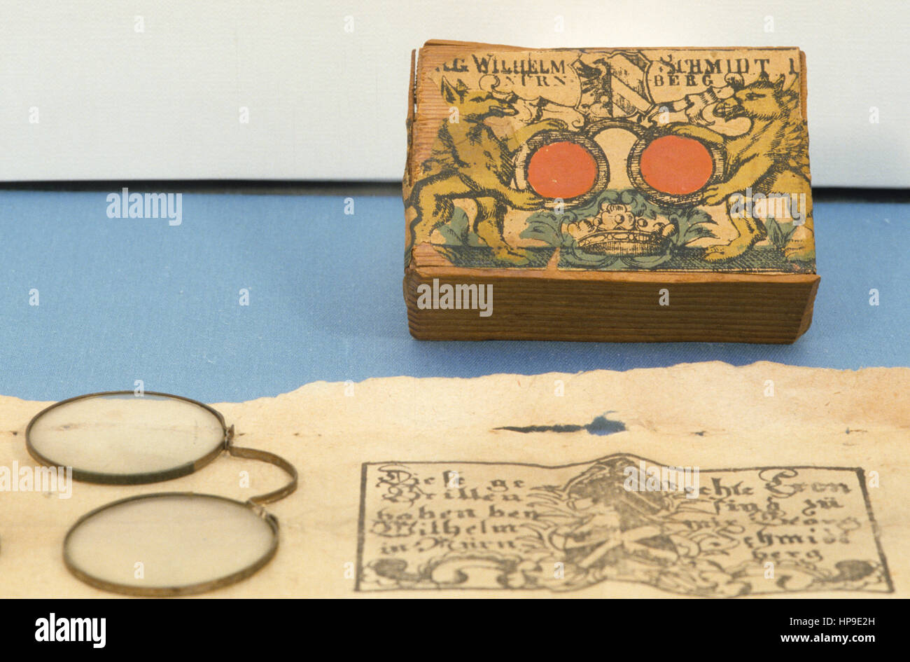 eyewear history,arched glasses,XIX century Stock Photo Alamy