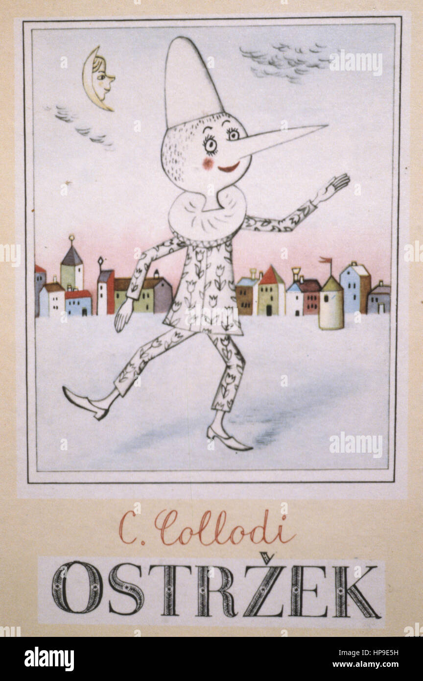The Adventures of Pinocchio by Carlo Collodi in the Slovenian version Stock Photo