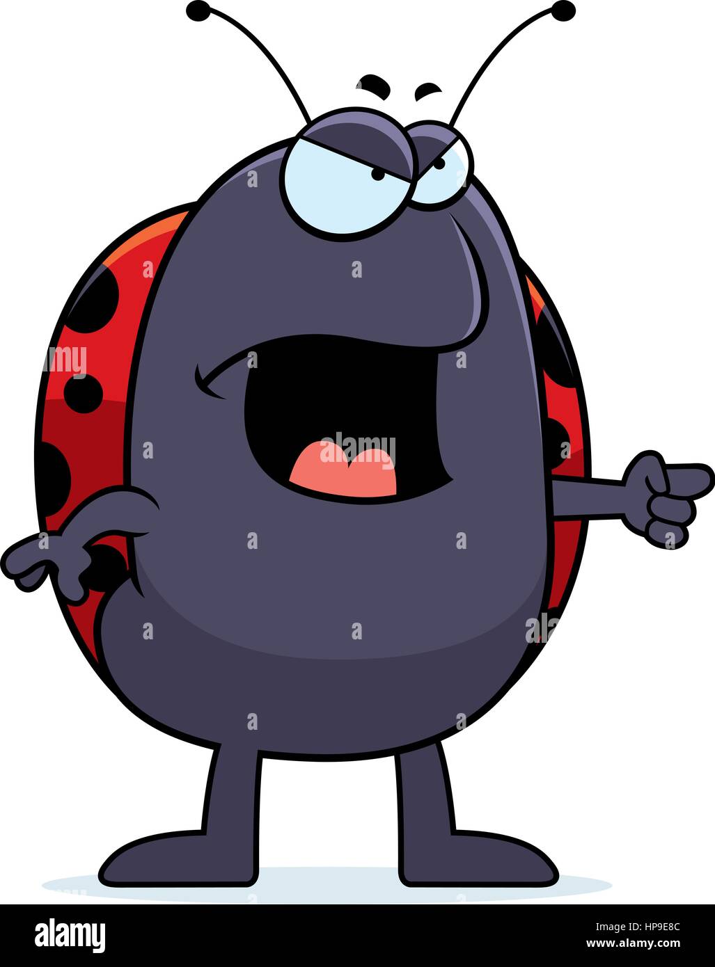 A cartoon ladybug looking angry and pointing Stock Vector Image & Art ...