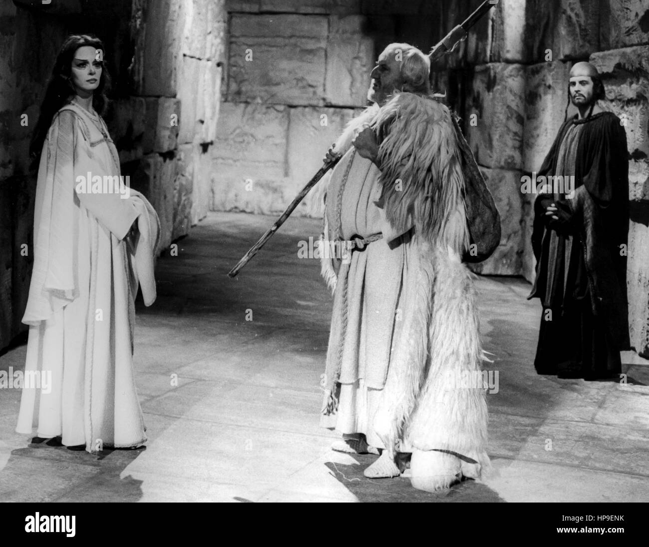 lea massari,adolfo celi,Sophocles' Oedipus Rex,directed by Vittorio Gassman,1977 Stock Photo