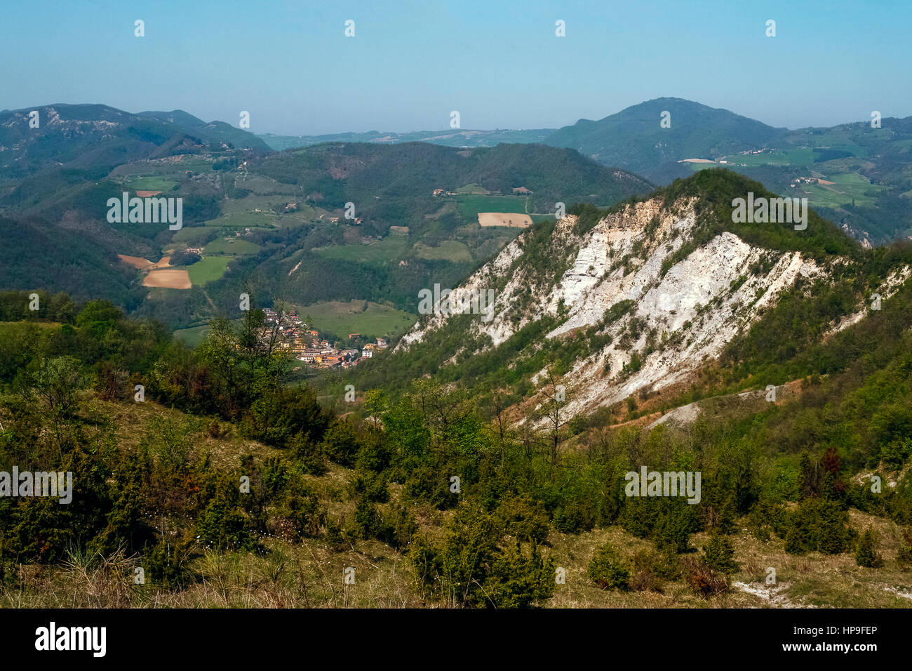 Italy Emilia Romagna Marzabotto   Landscape from  Monte Sole Stock Photo