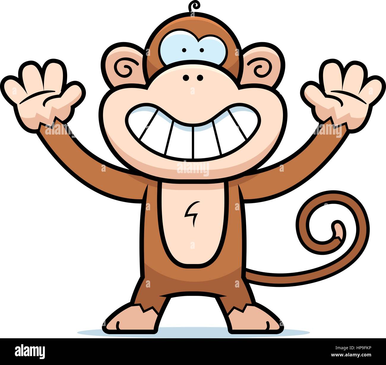 A happy cartoon monkey standing and smiling Stock Vector Image & Art - Alamy